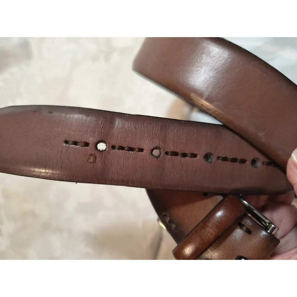 Izod Leather Belt 36 Dress Brown 111Z0103 Made in Canada EUC